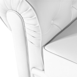 Sillón CHESTER NEW, similpiel blanca