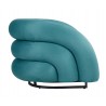 Sillón KARLOVY, tapizado velvet turquesa