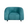 Sillón KARLOVY, tapizado velvet turquesa