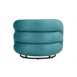 Sillón KARLOVY, tapizado velvet turquesa