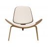 Sillón FLOR, piel regenerada marrón cogñac