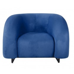 Sillón KARLOVY, tapizado velvet azul