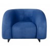 Sillón KARLOVY, tapizado velvet azul