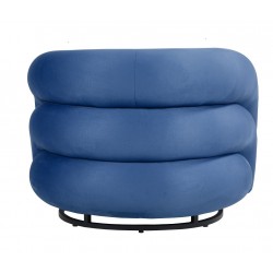 Sillón KARLOVY, tapizado velvet azul