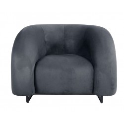 Sillón KARLOVY, tapizado velvet gris