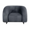 Sillón KARLOVY, tapizado velvet gris