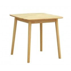 Mesa FERAY, apilable, epoxi color plata, tablero fenólico roble Country 69 x 69 cms.