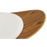Sillón FLOR, piel regenerada marrón cogñac