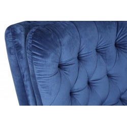 Sillón BÉCQUER, giratorio, regulable, tapizado velvet azul