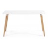 Mesa NURY, madera, tapa blanca, 160 x 90 cms