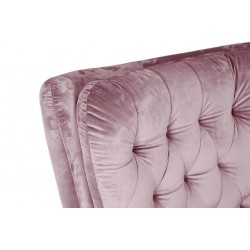 Sillón BÉCQUER, giratorio, regulable, tapizado velvet rosa