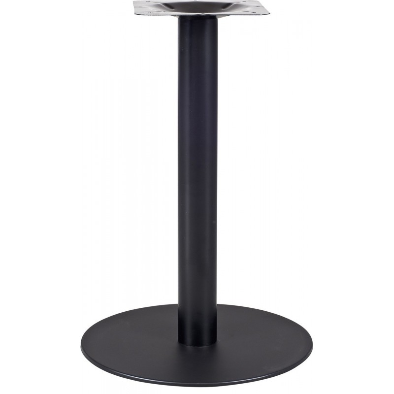 Base de mesa BOMBAY, tubo redondo, negra, base de acero de 8 mm. 45 cms de diámetro, altura 72 cms (Pack de 2 unidades)