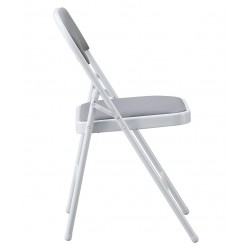 Silla SANDRA, aluminio, polipropileno blanca* (Pack de 4 unidades)