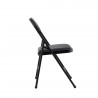 Silla SMART, plegable, metal, epoxi negro, vinilo negro (Pack de 6 unidades)