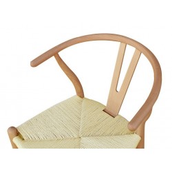 Silla WISH, madera de haya, natural, fibra trenzada (Pack de 2 unidades)