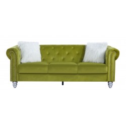 Sofá CHESTER STYLE, 3 plazas, tapizado velvet verde 38