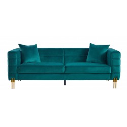 Sofá LARIOS, 3 plazas, tejido velvet verde oscuro 42