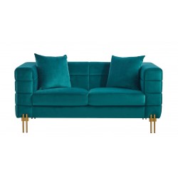 Sofá LARIOS, 2 plazas, tejido velvet verde oscuro 42