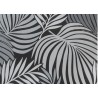 Taburete HORUS NEW, metal, tapizado velvet gris con trasera floral a juego (Pack de 2 unidades)