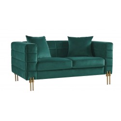 Sofá LARIOS, 2 plazas, tejido velvet verde oscuro 42