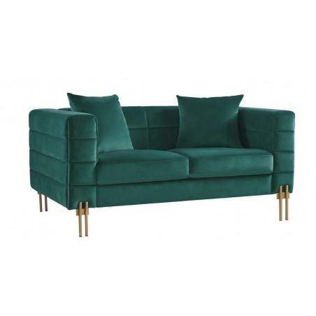 Sofá LARIOS, 2 plazas, tejido velvet verde oscuro 42