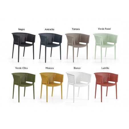 Sillón de oficina FISS NEW, blanco, fijo, malla y tejido negro (Pack de 2 unidades)