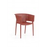 Sillón de oficina FISS NEW, negro, gas, basculante, malla roja, tejido negro