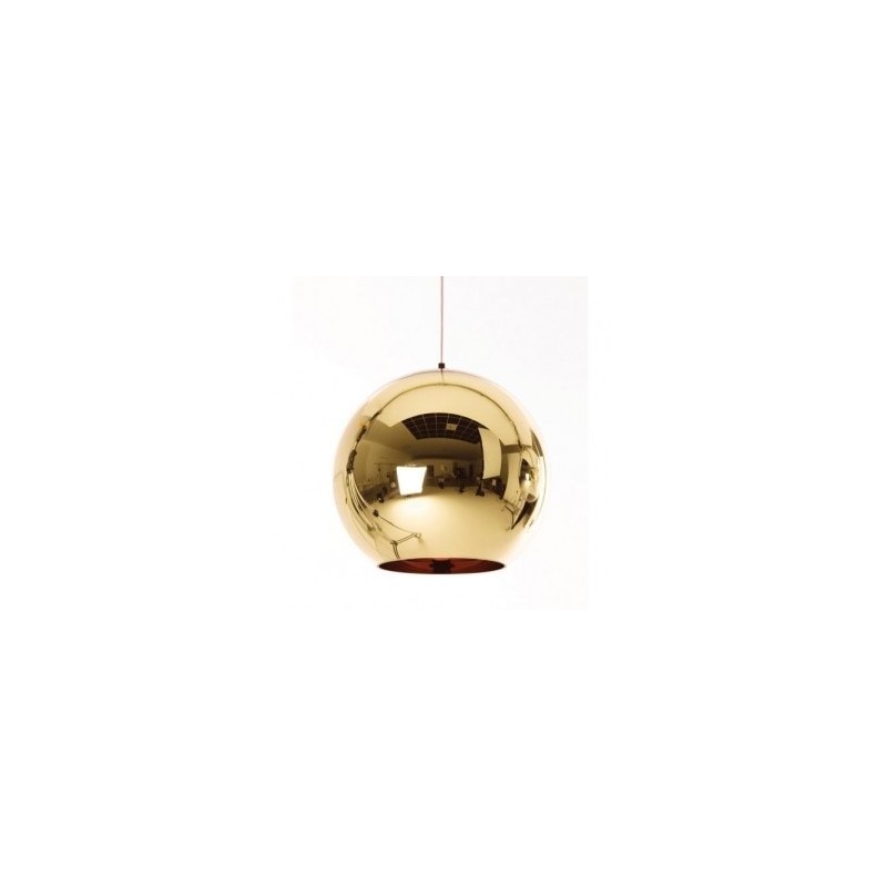 Lámpara HUGO, colgante, cristal, dorada, 25 cms de diámetro