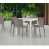 Silla CHOPIN, apilable,  polipropileno blanco (Pack de 4 unidades)