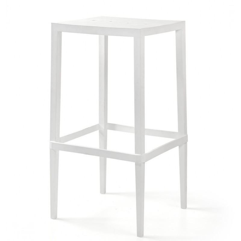 Mesa CHOPIN-103, apilable, polipropileno blanco, 50 x 50 x 103 cms