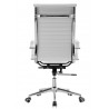 Sillón de oficina OLIVER, alto, regulación de altura, basculante profundo, similpiel blanca
