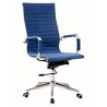 Sillón de oficina OLIVER, alto, regulación de altura, basculante profundo, tejido azul 19