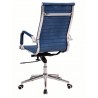 Sillón de oficina OLIVER, alto, regulación de altura, basculante profundo, tejido azul 19