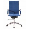 Sillón de oficina OLIVER, alto, regulación de altura, basculante profundo, tejido azul 19