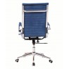 Sillón de oficina OLIVER, alto, regulación de altura, basculante profundo, tejido azul 19