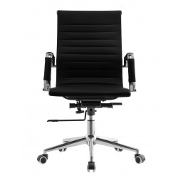 Sillón de oficina OLIVER, giratorio, regulación de altura, basculante profundo, similpiel negra