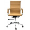 Sillón de oficina OLIVER, giratorio, regulación de altura, basculante profundo, similpiel marrón claro
