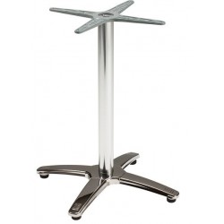 Base de mesa ROMA, 4 brazos, inoxidable y aluminio* (Pack de 2 unidades)