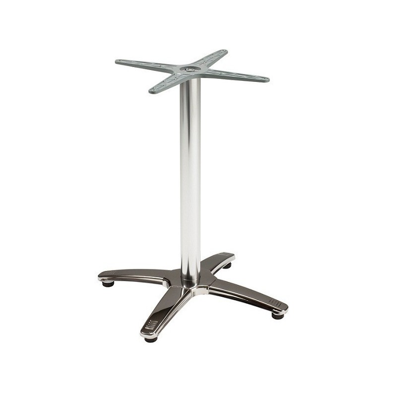 Base de mesa ROMA, 4 brazos, inoxidable y aluminio* (Pack de 2 unidades)