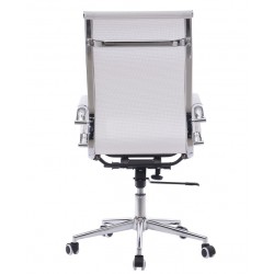 Sillón de oficina IGOR, alto, regulación de altura, basculante profundo, malla blanca