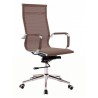 Sillón de oficina IGOR, alto, regulación de altura, basculante profundo, malla marrón