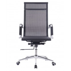 Sillón de oficina IGOR, alto, regulación de altura, basculante profundo, malla negra