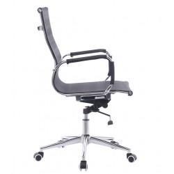 Sillón de oficina IGOR, giratorio, regulación de altura, basculante profundo, malla negra