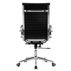 Sillón de oficina OLIVER, alto, regulación de altura, basculante profundo, similpiel negra