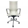 Sillón de oficina ROTERDAM, alto, similpiel blanca