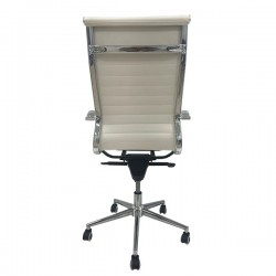 Sillón de oficina ROTERDAM, alto, similpiel blanca