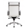 Sillón de oficina ROTERDAM, alto, similpiel blanca