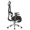 Sillón de oficina LORRIS, alto, ergonómico, malla negra