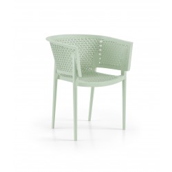 Sillón BILL, apilable,  polipropileno antracita (Pack de 20 unidades)