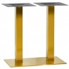 Base de mesa TROCADERO RT72DO, acero inoxidable, dorada, base de acero de 8 mm. 70 x 40 cms, altura 72 cms (Pack de 2 unidades)